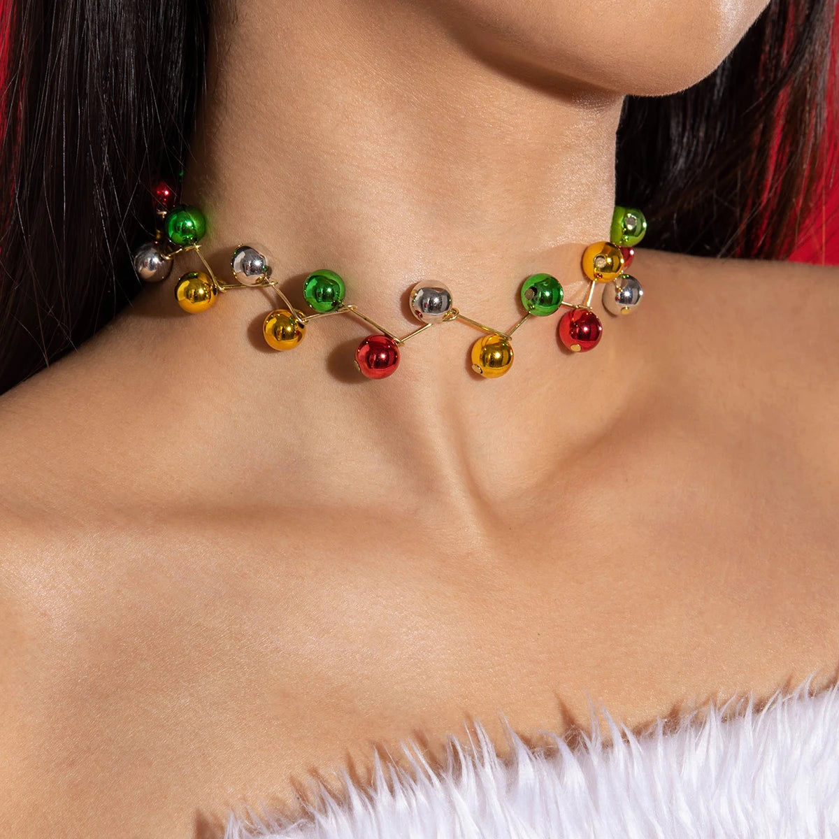 White Colour Imitation pearl Adjustable Necklaces