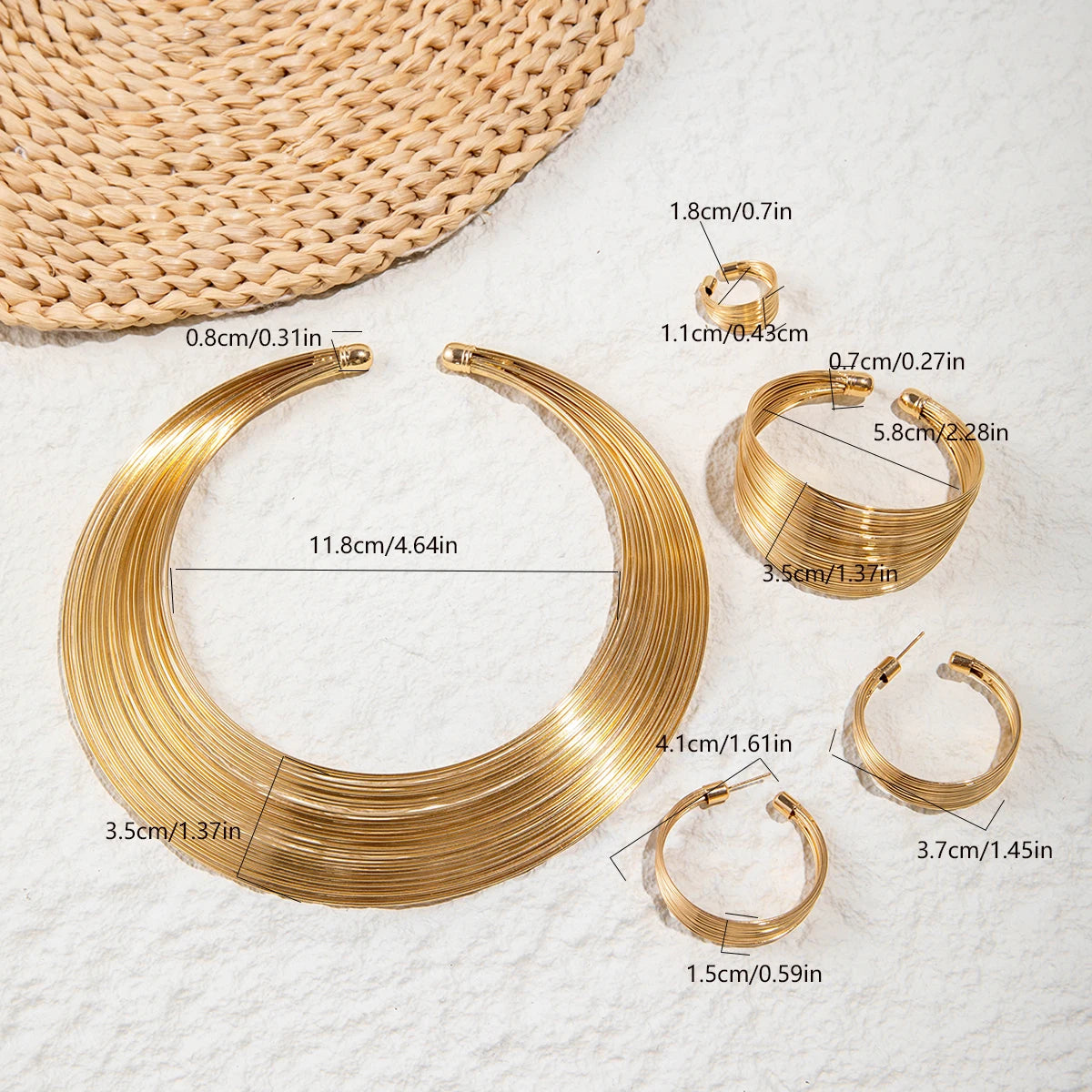 Gold Silver Colour Bracelet Set