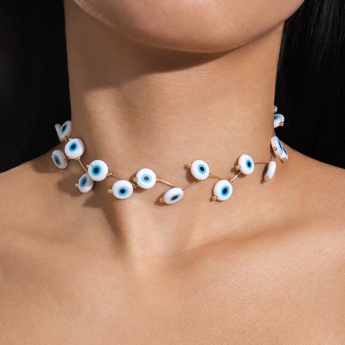 White Colour Imitation pearl Adjustable Necklaces