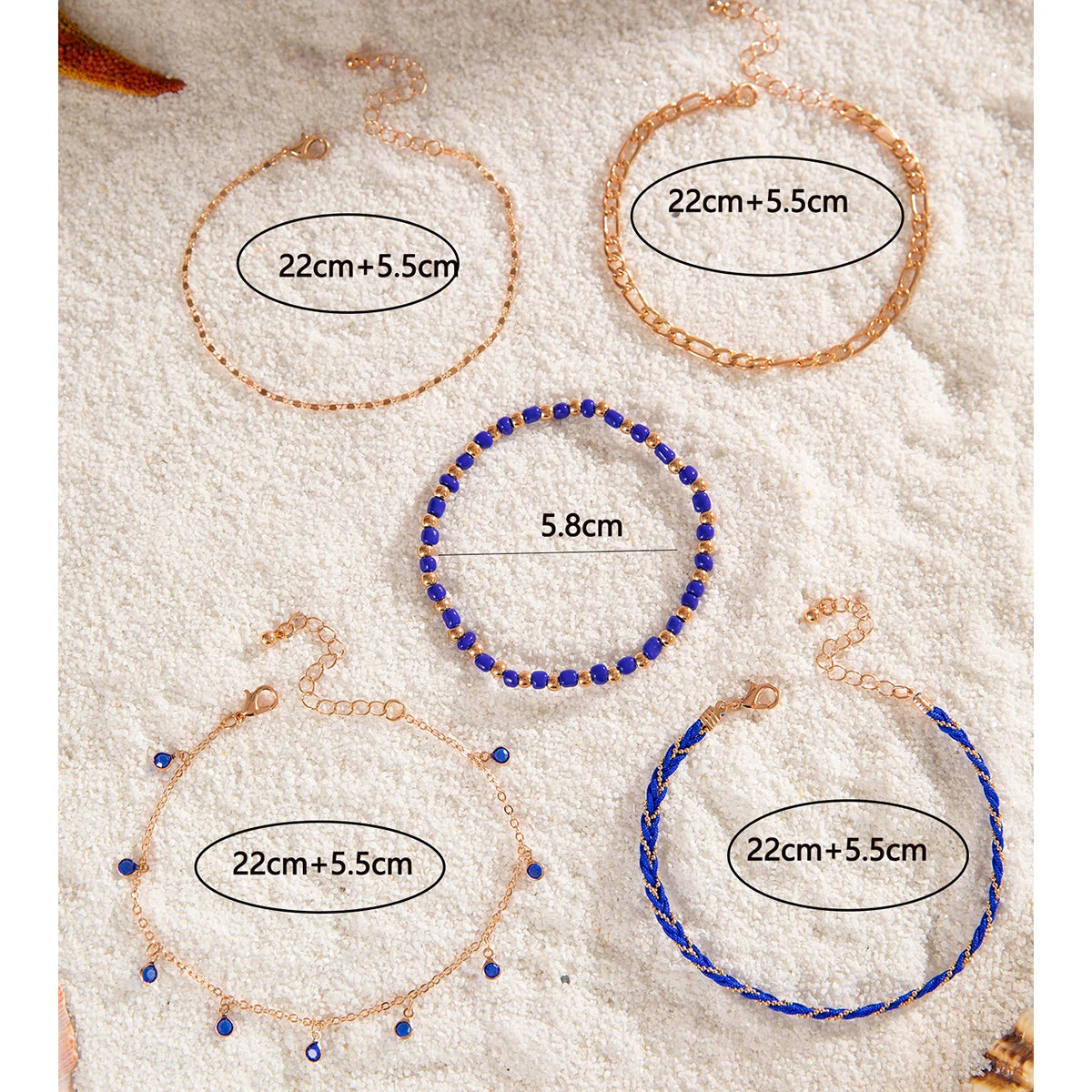 Shell Beaded Anklets