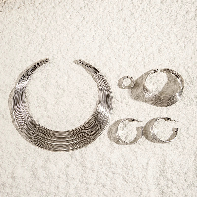 Gold Silver Colour Bracelet Set