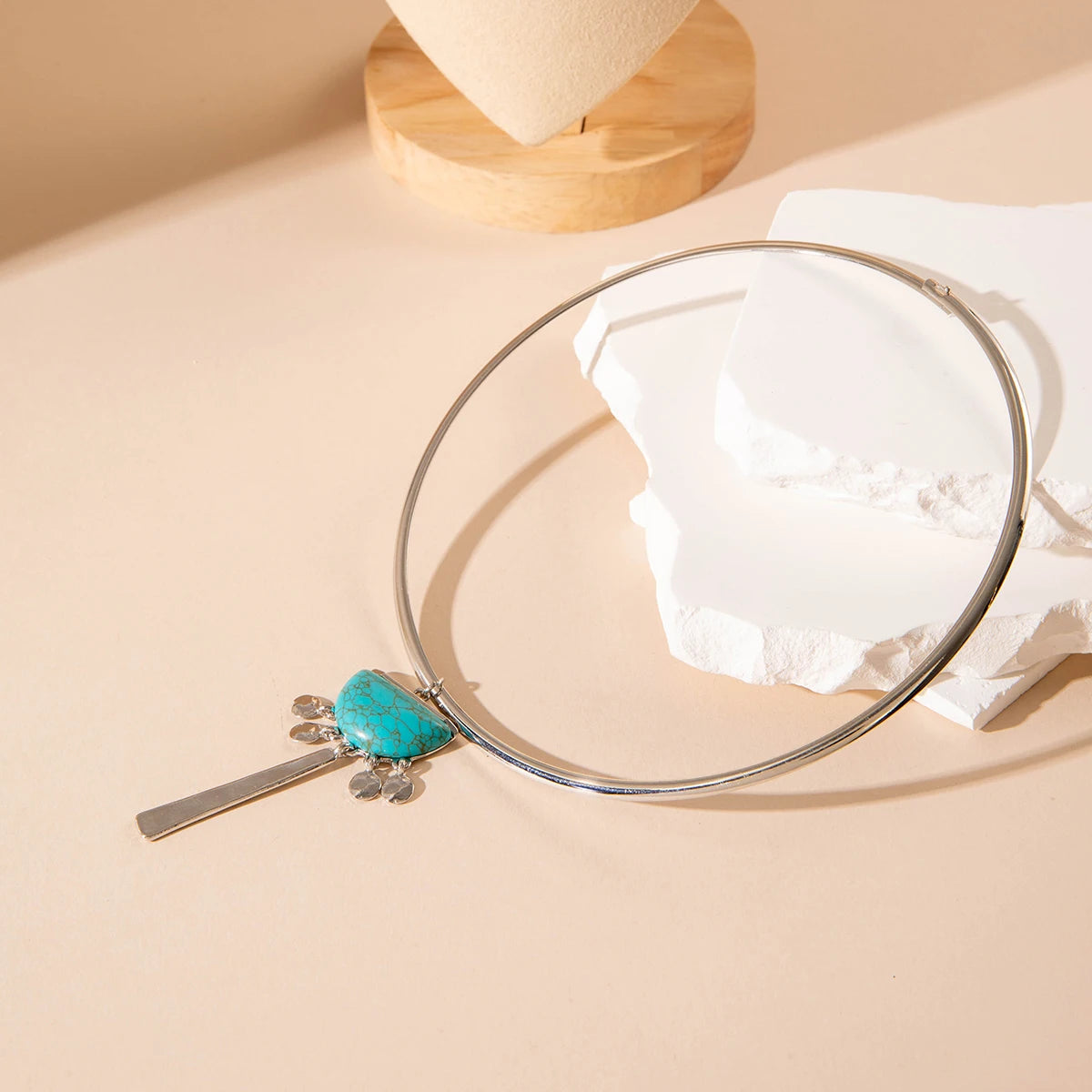 Chain With White Colour Heart Pendant Necklace Adjustable