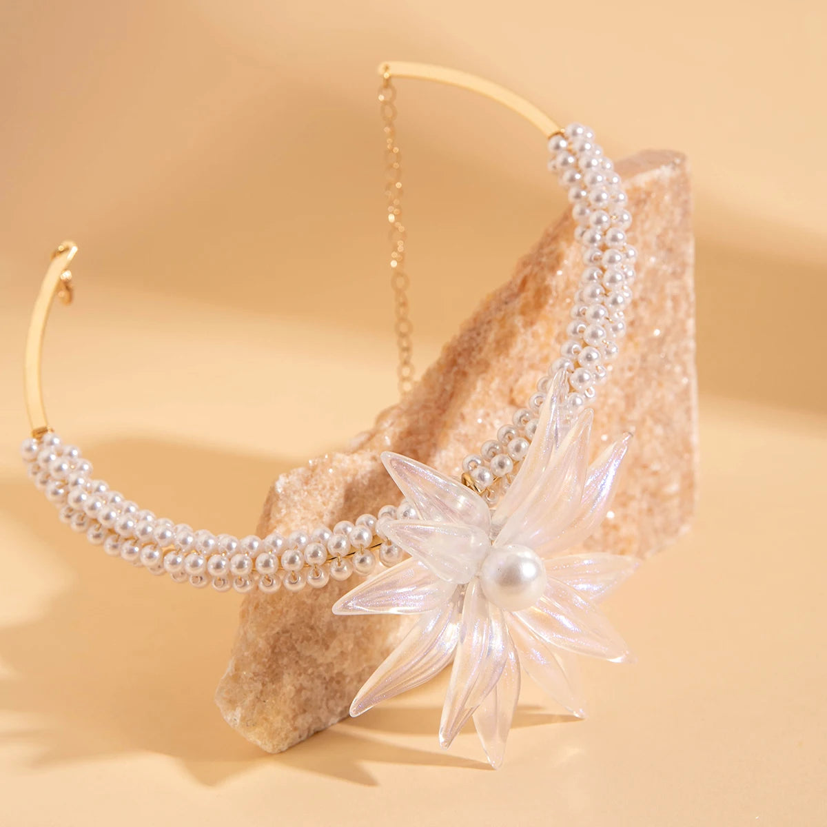 Chain With White Colour Heart Pendant Necklace Adjustable