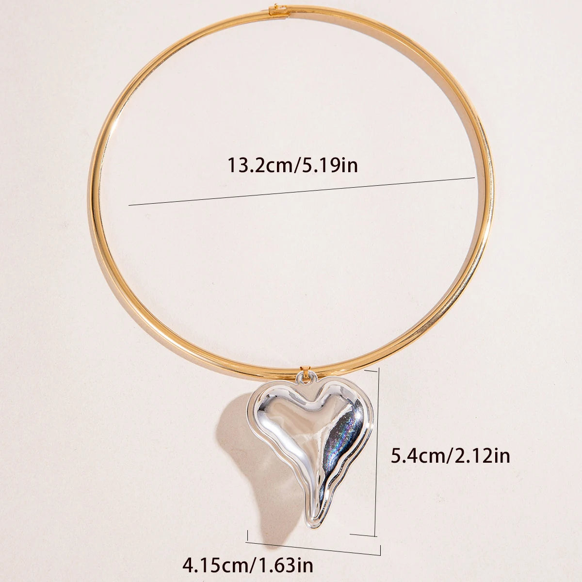Chain With White Colour Heart Pendant Necklace Adjustable