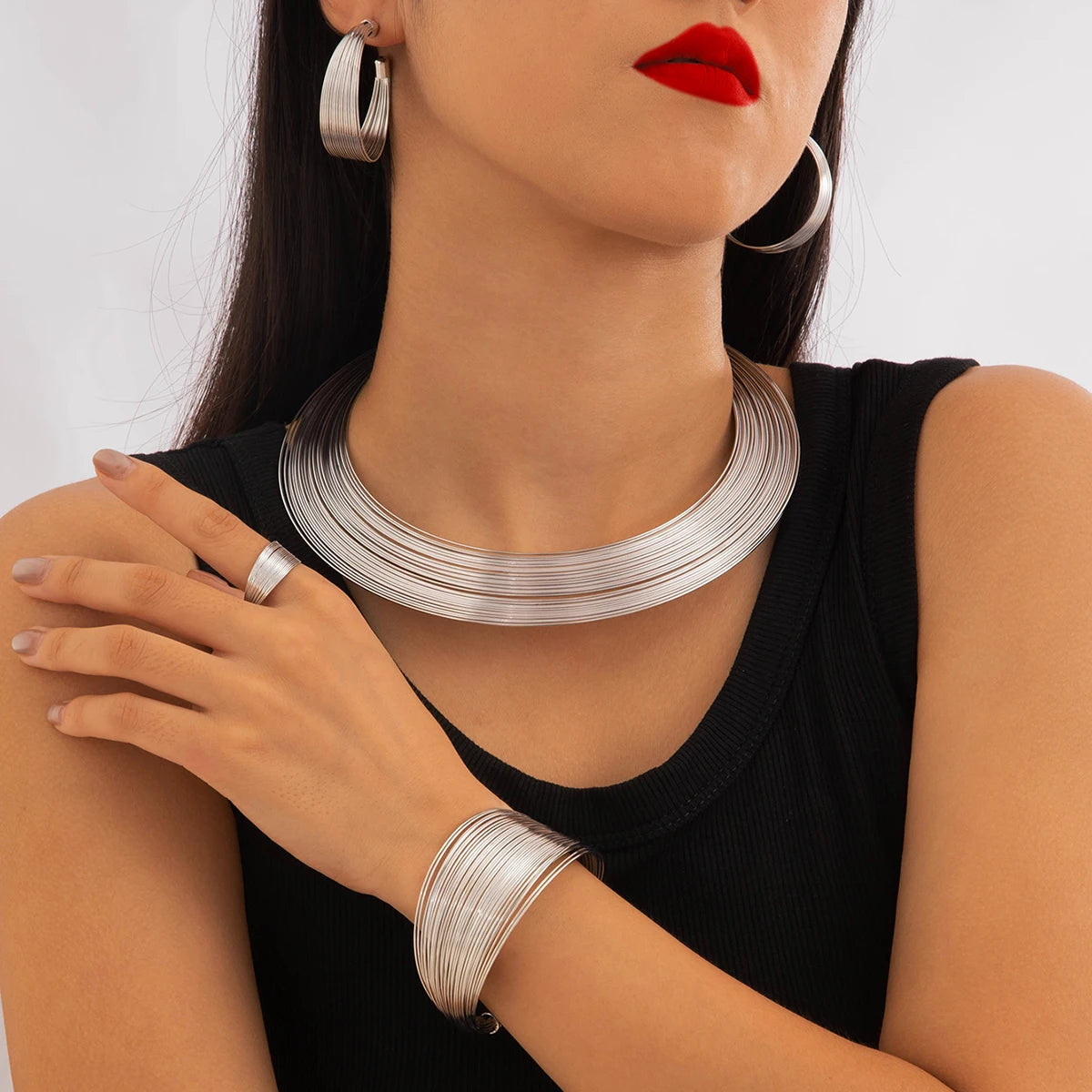 Gold Silver Colour Bracelet Set