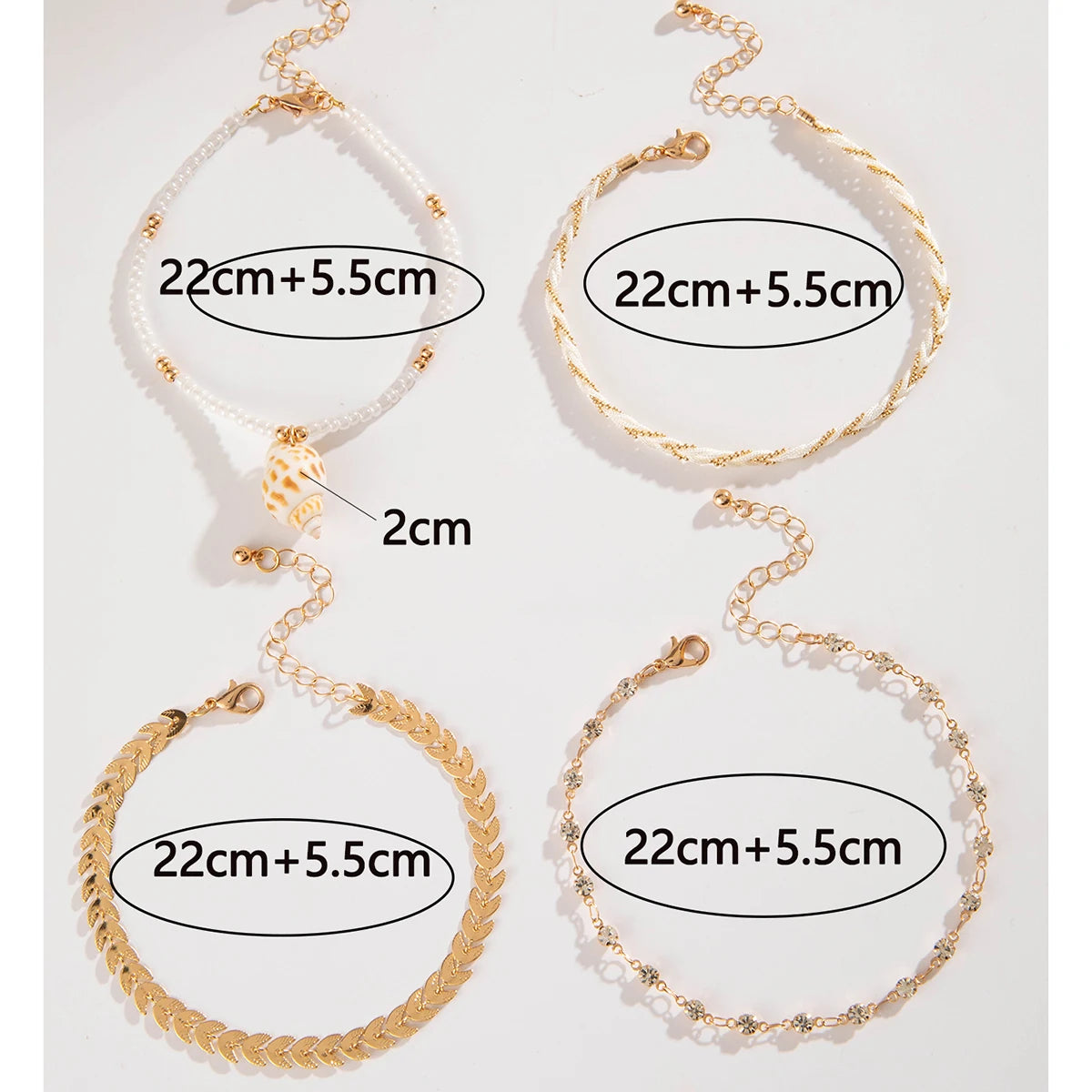 Shell Beaded Anklets