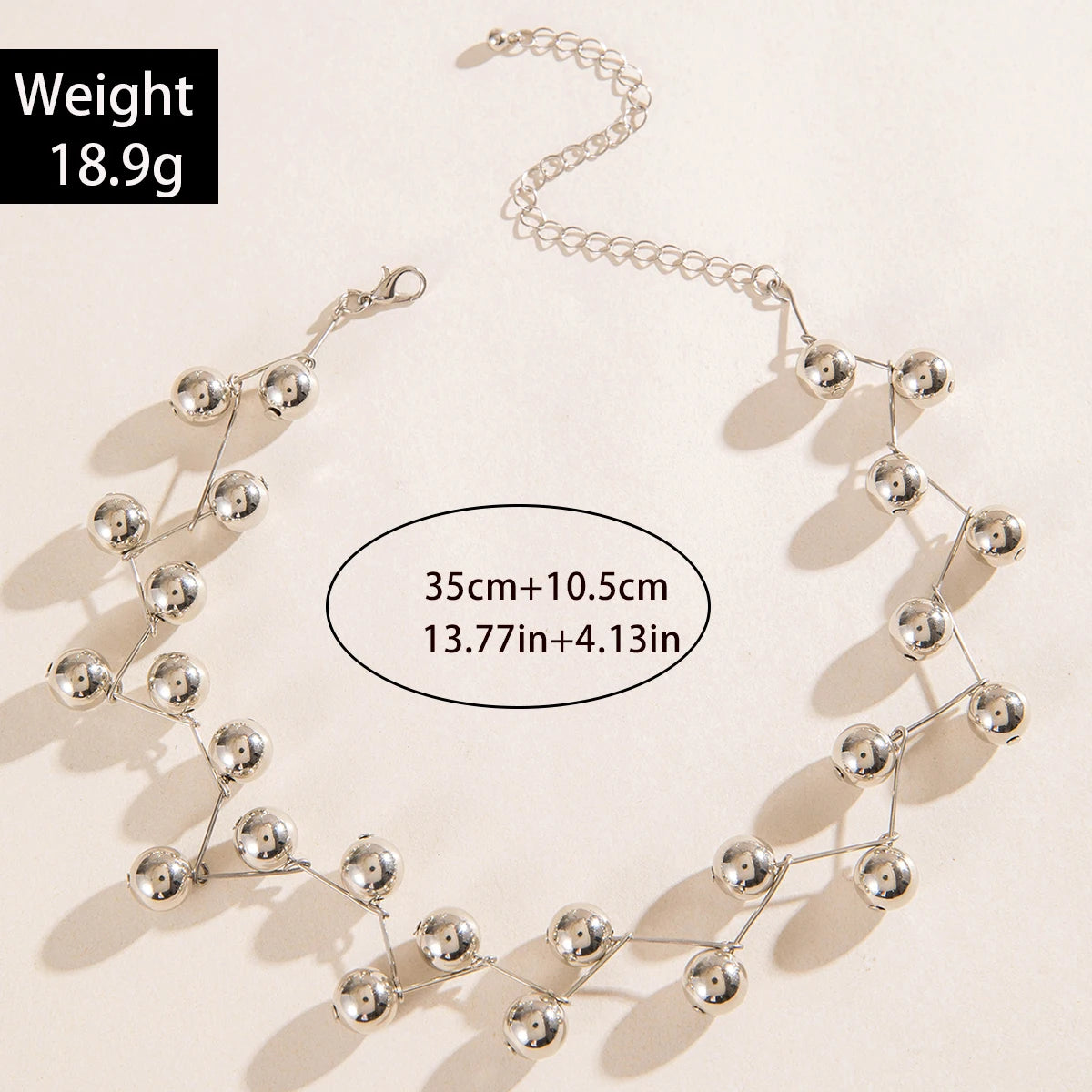 White Colour Imitation pearl Adjustable Necklaces
