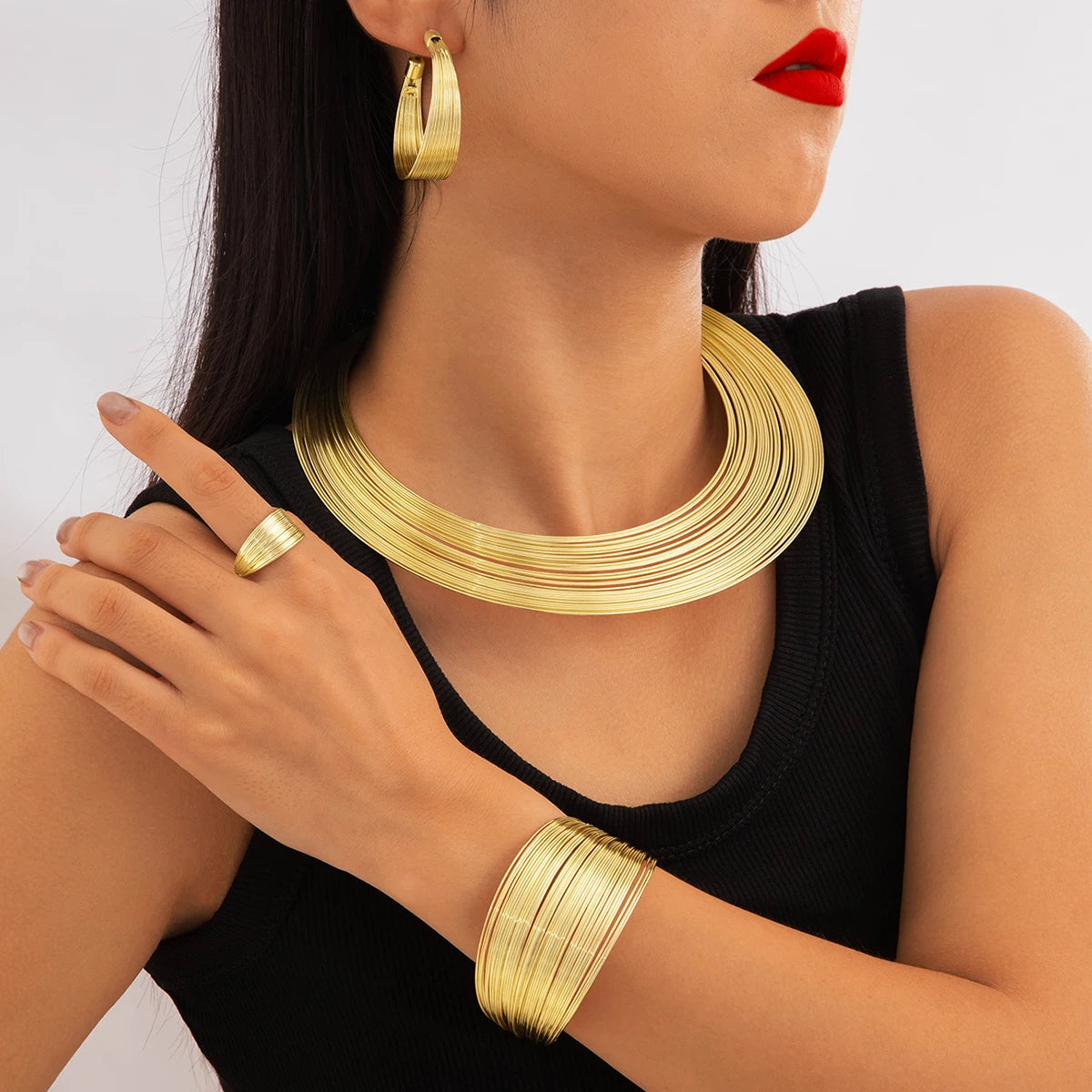 Gold Silver Colour Bracelet Set